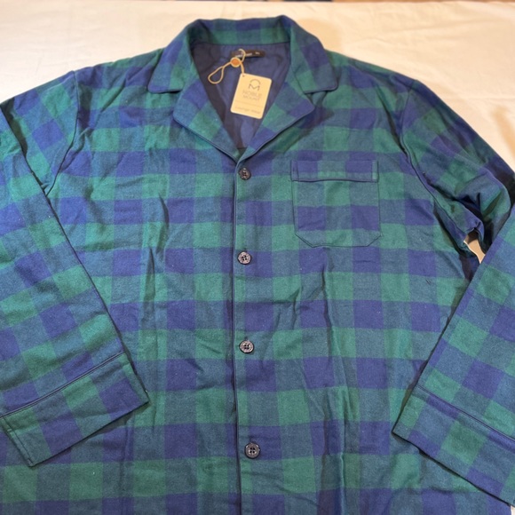 Royal Mount Flannel Pajamas Set Men’s 2XL Blue Green Checkered Button down top - Picture 3 of 14